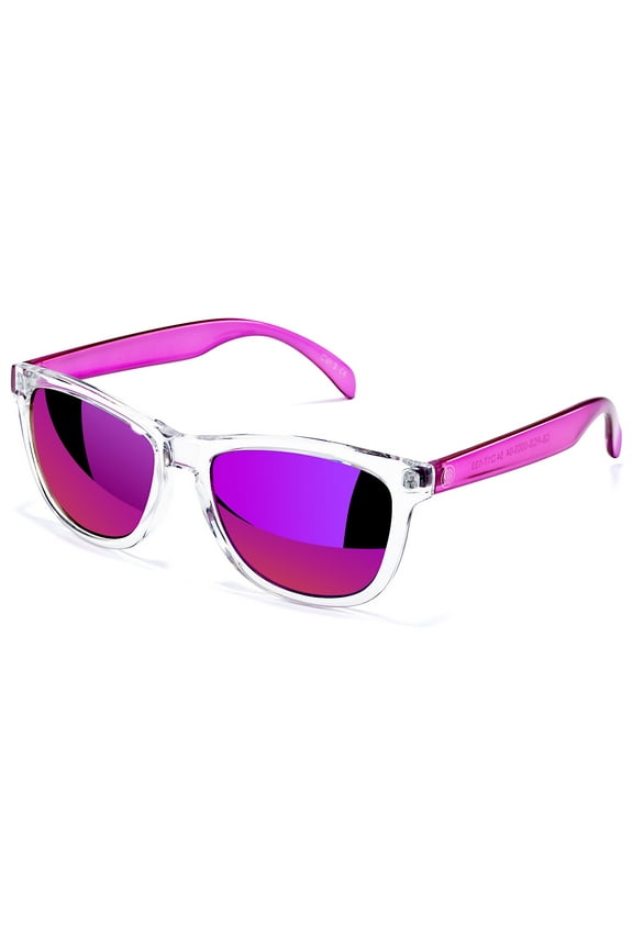 Womens Sunglasses UV400 Mirrored Lens, Fit for Outdoor, Vacation, Driving - Purple