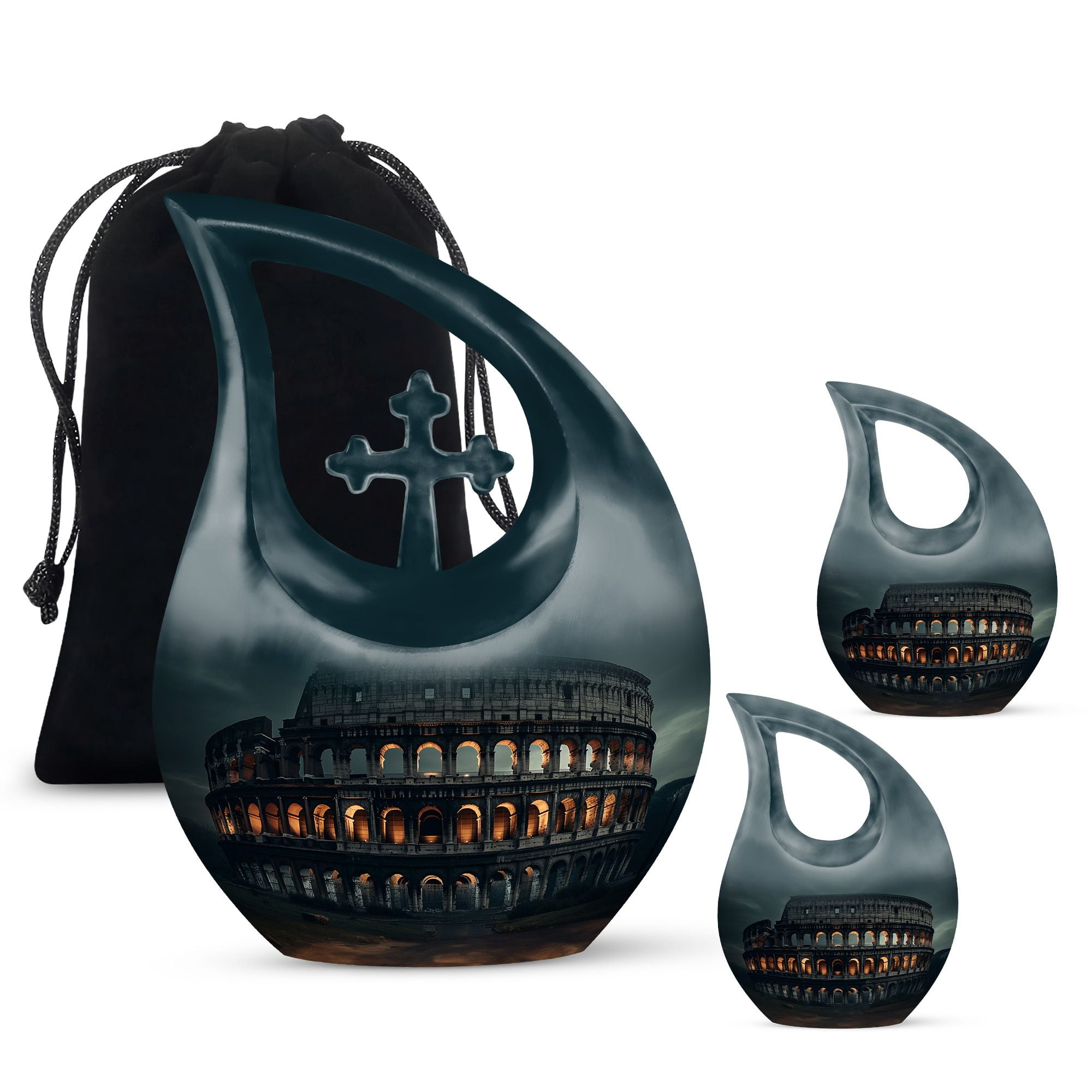 Colosseum Dark Urn - Large Decorative Urn - Urns For Ashes Adult Female ...