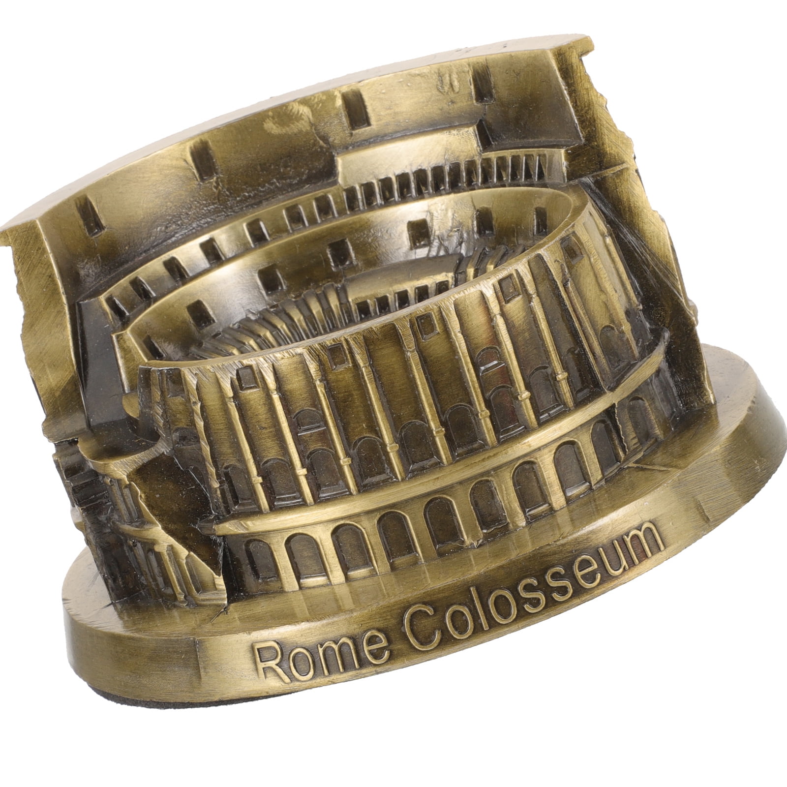 Colosseum Ornament Rome Architecture Figurine Desk Home Decor Metal Sculpture Model