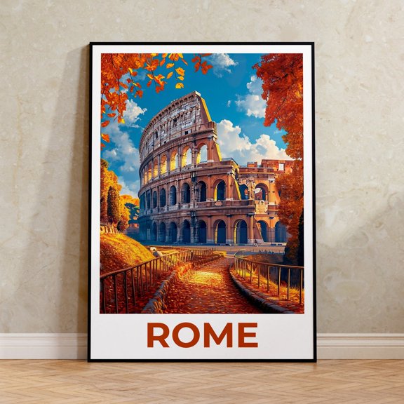 Colosseum Rome Italy Landmark Wall Art Decor Unframed Paper Print