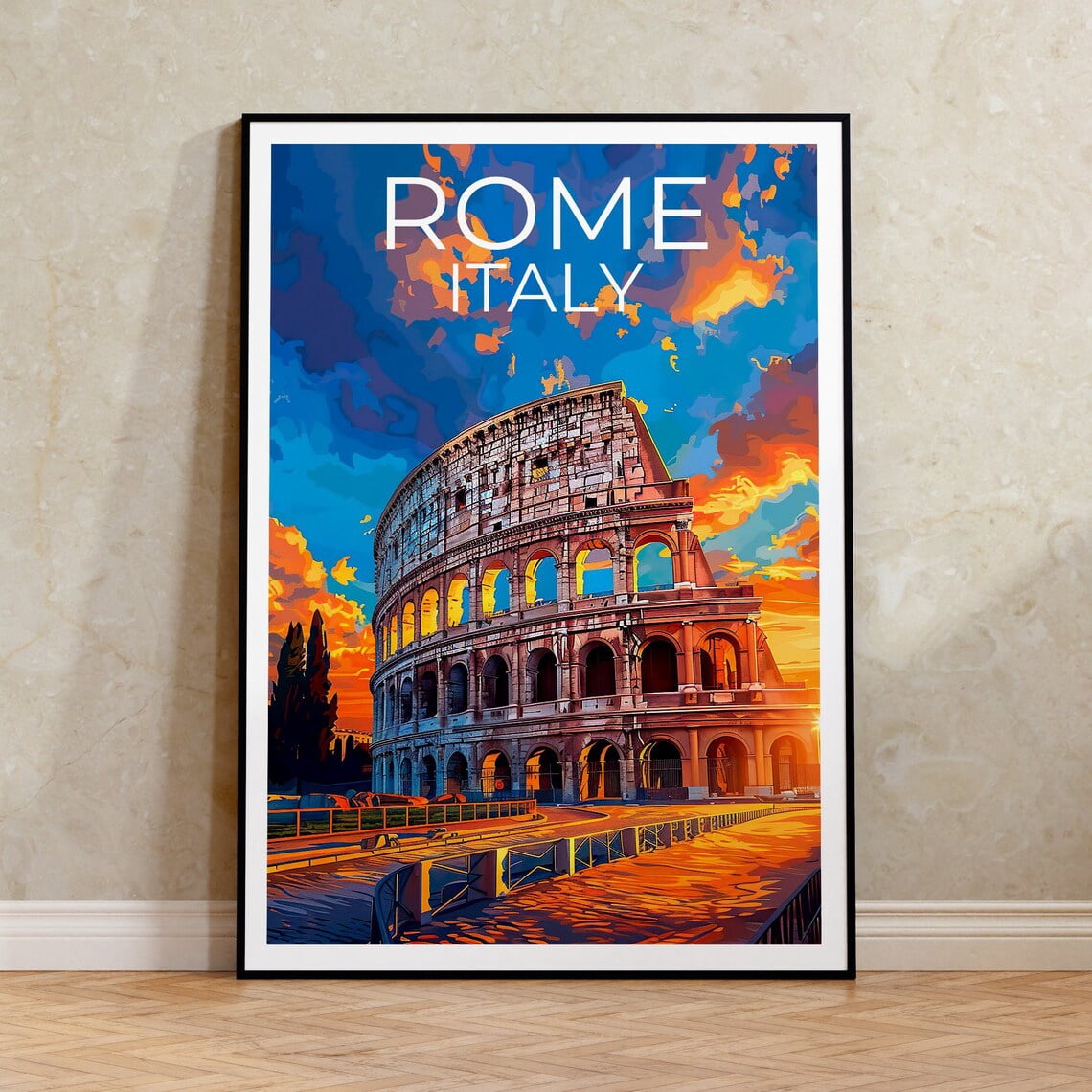 Wall Prints Rome Colosseum Rome Wall Art Print, Ancient Roman Amphitheater And Classic ...