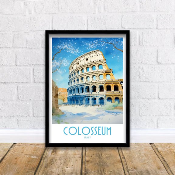 Colosseum Travel Print Wall Art Colosseum Rome Travel Poster Wall Hanging Home Décor Colosseum Gift Lover Colosseum Rome Art Lover Colosseum, Poster Only