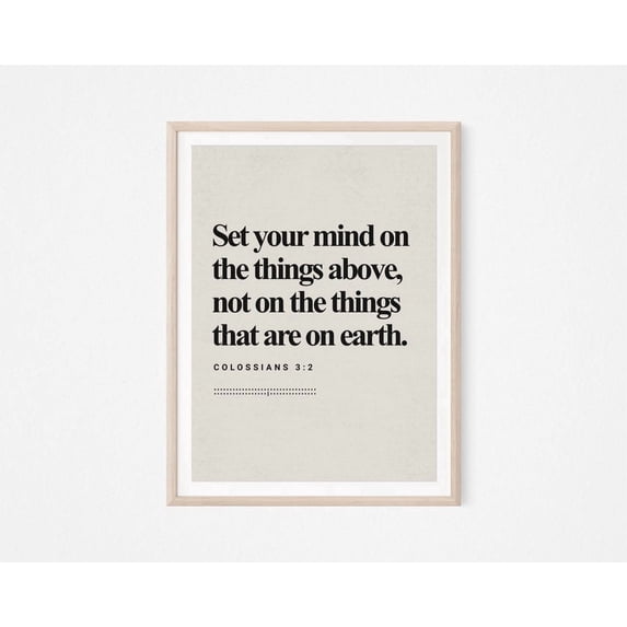 Colossians 3:2 Bible Verse Modern Scripture Christian Faith Prints, Eye ...