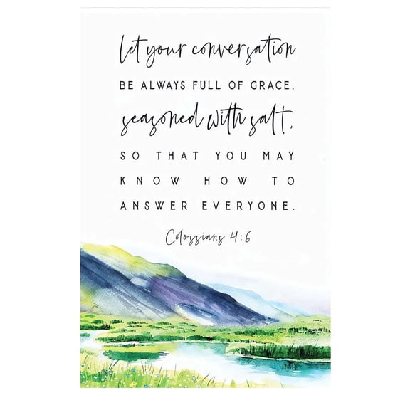 Colossians 4 6 Bible Verse Wall Art Let Your Conversation Be Always Full of Grace Poster Kitchen Giclee Art Bedroom Decorative Paintings