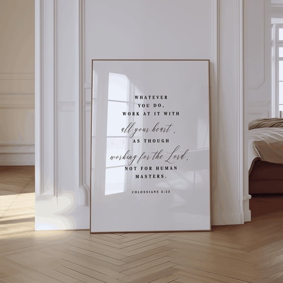 Colossians Bible Verse Print Scripture Nursery Church Christian Gift Religious Home Decor Five Size