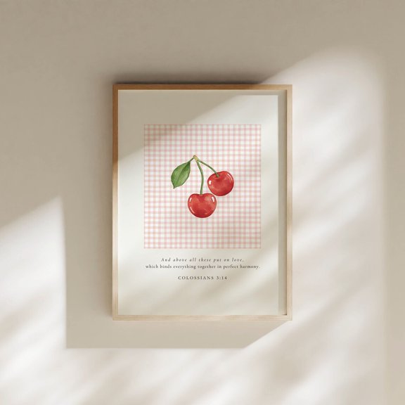 Colossians Love Cherries Scripture Wall Art Home Decor