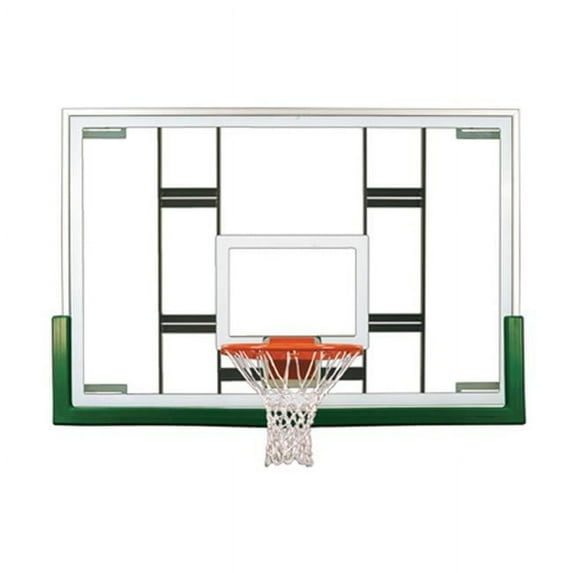 Colossus Upgrade Package Steel-Glass Gymnasium Backboard, Rim & Pad Upgrade Package- Desert Gold