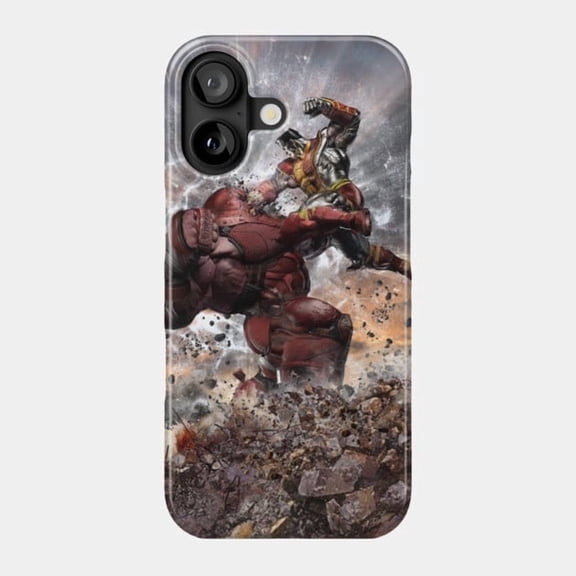 Colossus vs Juggernaut Comic Battle Retro Case for iPhone 17 16 15 14 13 12 11 Pro Max