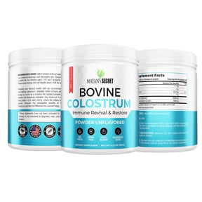 Colostrum Powder Grass-Fed -for Human Gut Health, Immunity, Skin & Hair, Muscle Recovery - Over 400 Bioactive Nutrients, 6-Hour Guaranteed Pure Formula, Non-GMO, Unflavored, 60-Day Supply
