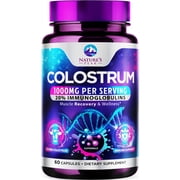 Bovine Colostrum Supplement 1000mg - with 20% Immunoglobulins IgG for Immunity & Immune Support, Energy & Gut Health, SP Colostrum Powder Pills, Gluten Free, Non-GMO & Bottled in USA - 60 Capsules