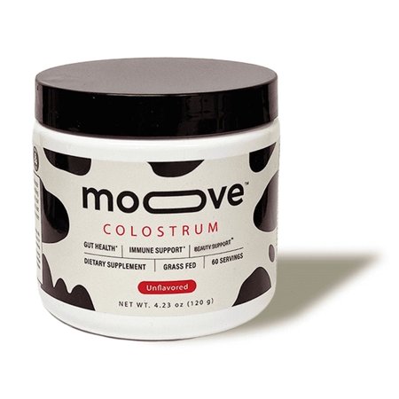 Moove Colostrum Powder Supplement for Immune Support, Beauty & Gut Health, Unflavored, 60 Servings (120 g)