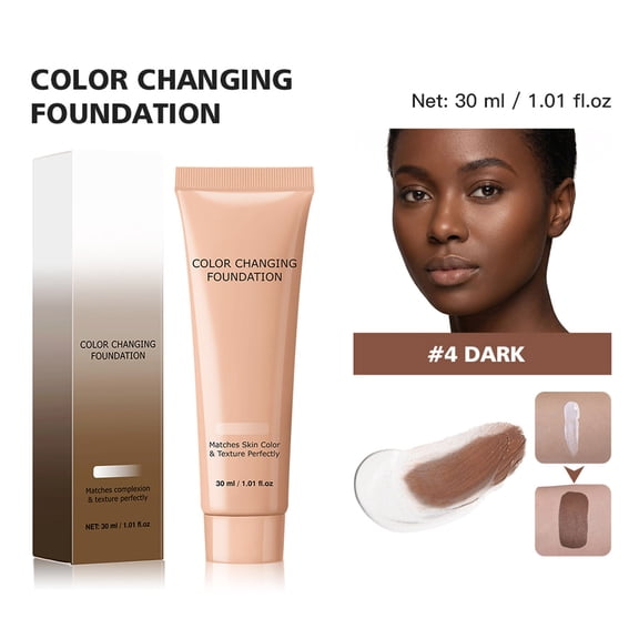 Colour Changing Foundation 30ml - pH Control Smart Makeup with Buildable Coverage - Natural Finish Moisturising Face Base for Mature Sensitive Skin - Non