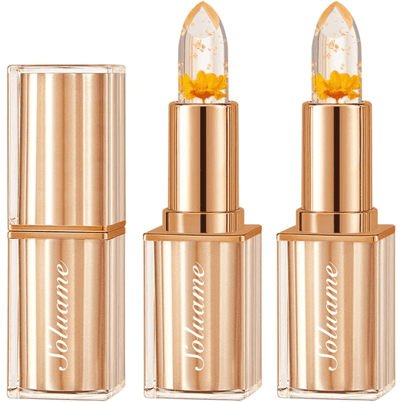 Colour Changing Lipstick, Tinted Lip Balm, Lip Stain Long Lasting, Lipstick Sets for Women, Suitable for All Skin Tones, Create a Charming Look, Versatile Colors, Moisturizing Lips,Petals 3.5g * 2