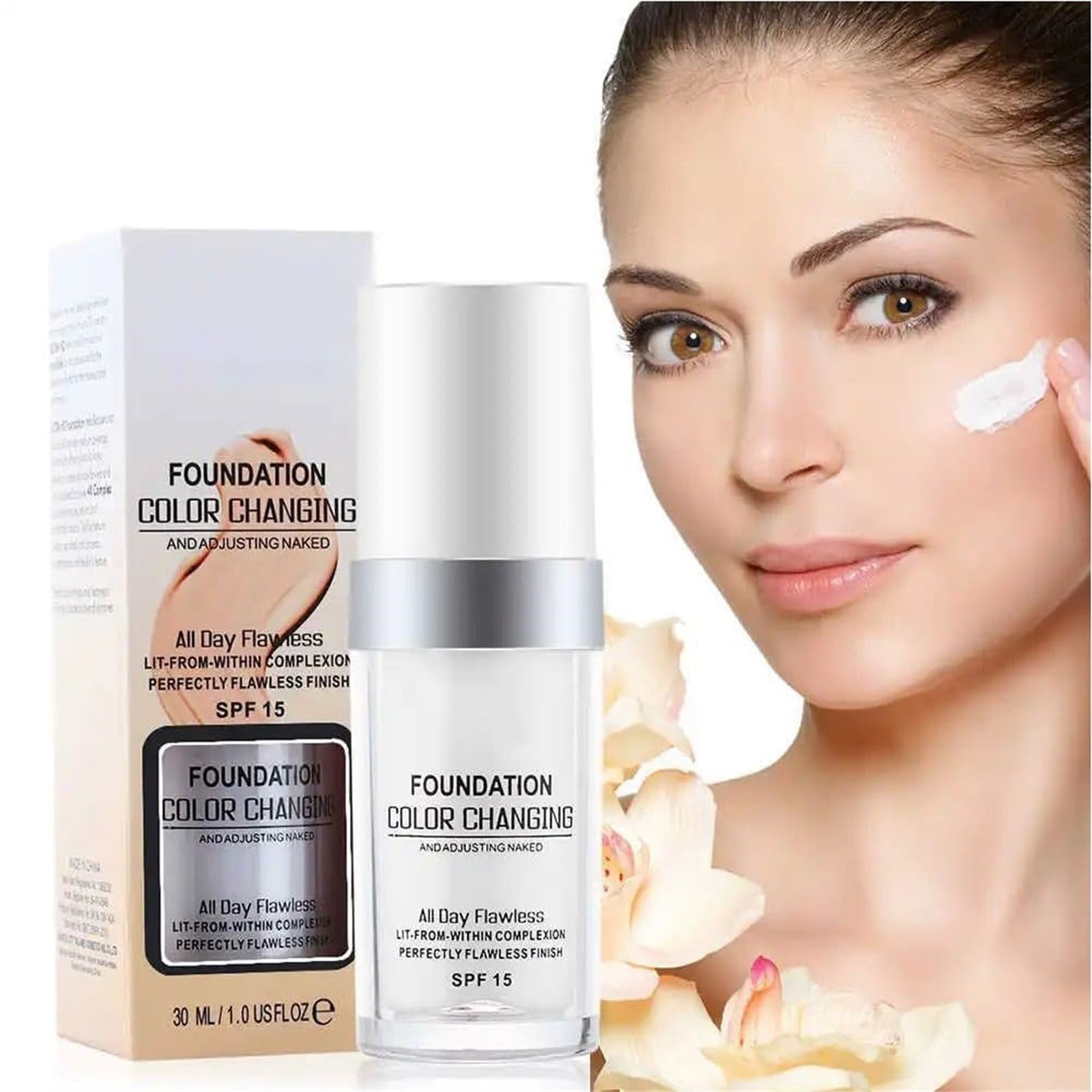 Colour Changing Liquid Foundation Hides Wrinkles & Lines, BB Cream