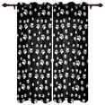 Colour Dog Paw Print Window Curtains Curtains for Living Room rative