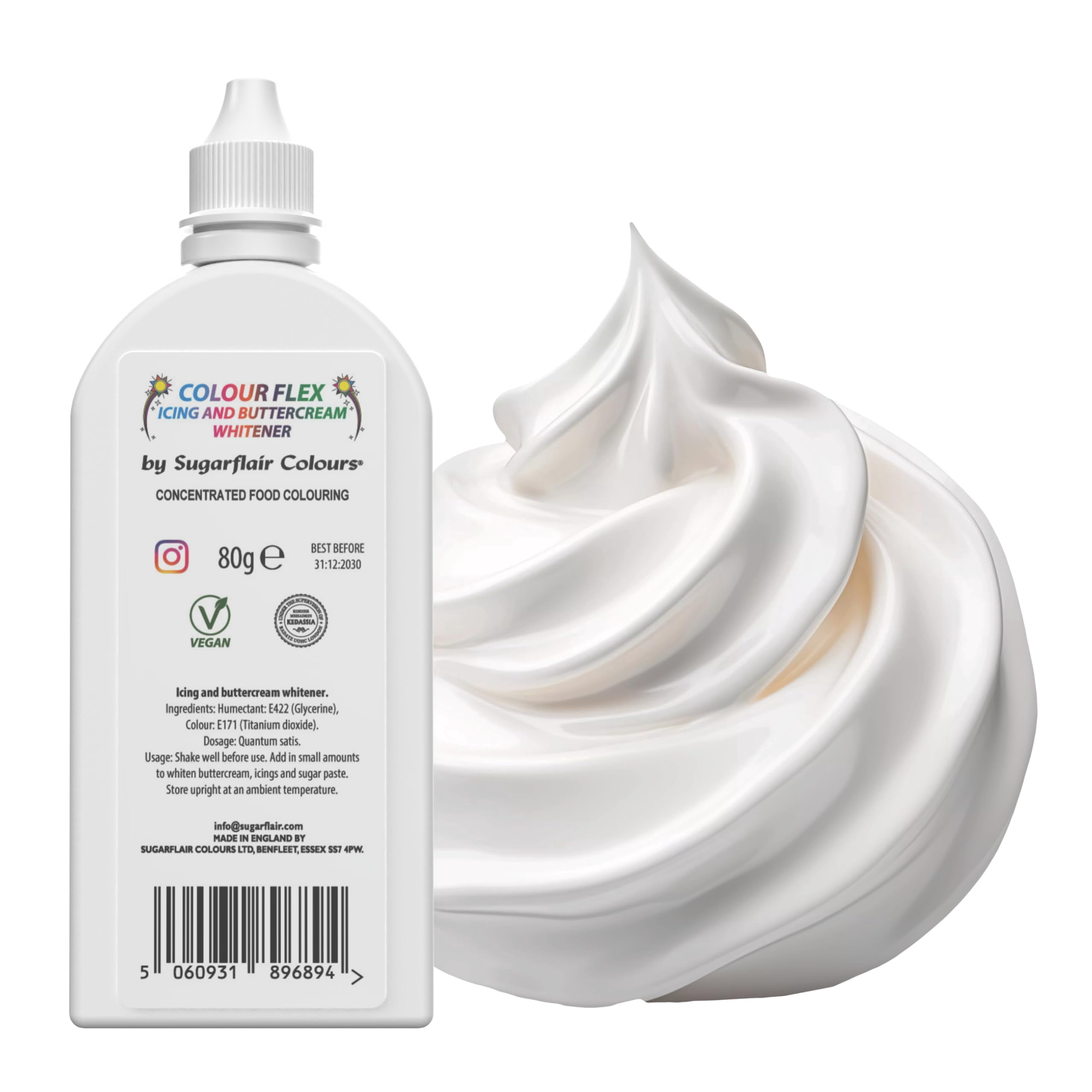 Colour Flex Icing Whitener 80g - White Food Colouring for Whitening ...