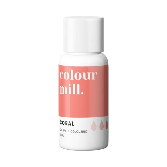 Colour Mill Oil-Based Food Coloring, 20 Milliliters Coral
