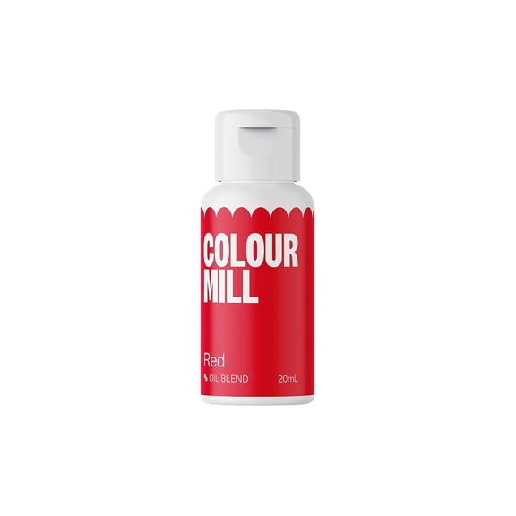 Colour Mill Oil Based Food Coloring Red 20 mL, Vegan Food Dye for Buttercream, Chocolate, Fondant, Cake Batter, Oil Blend