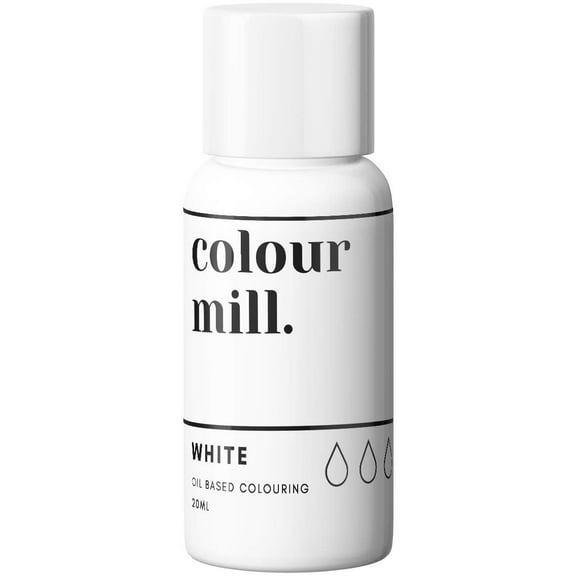 Colour Mill Oil-Based Food Coloring, 20 Milliliters White