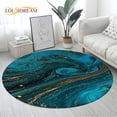 thumbnail image 1 of Colour Nordic Green Gold White Marble Round Area Rug Circle Carpet Rug for Living Room Bedroom Sofa r Floor Mat Kitchen Mat, 1 of 5