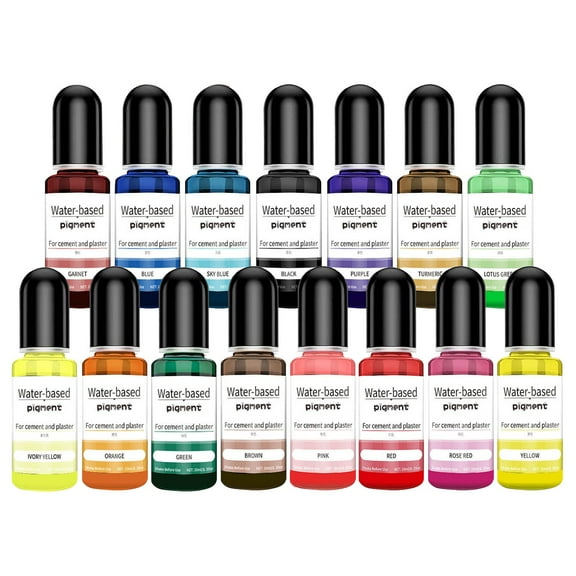 Colour Pigments for Casting Powder Concrete Plaster â Cement Paints for Casting and Mixing 150ml â Pigment Powder for Concrete Colour 15PCS