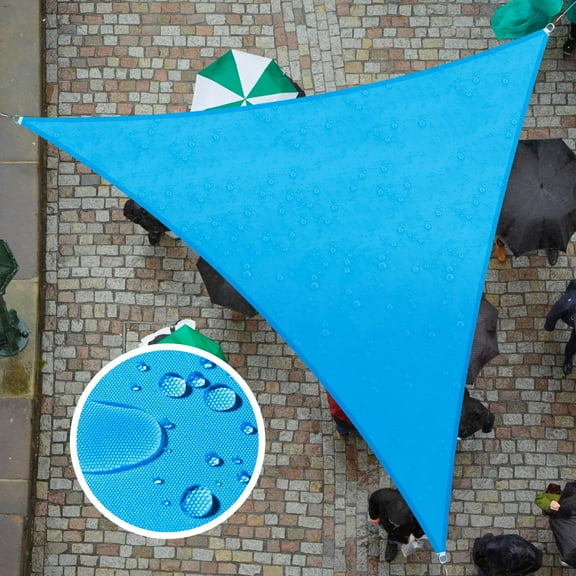 Colour Tree 12' x 12' Blue Triangle Shade Sail, Waterproof