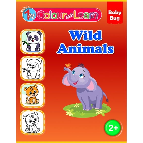 Colour and Learn: Colour and Learn: Wild Animals (Paperback)