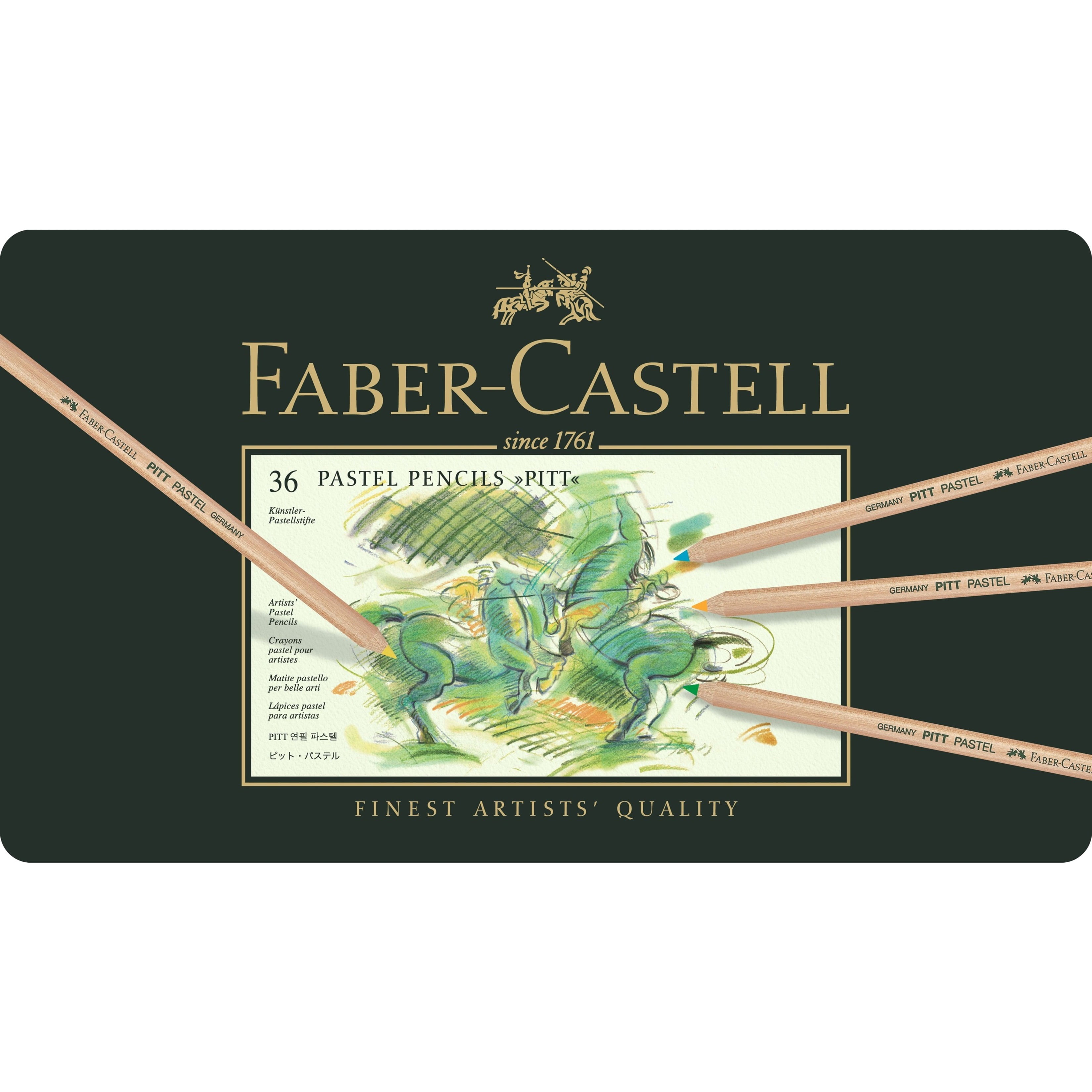 Colour pencil PITT PASTEL tin of 36 (#112136)