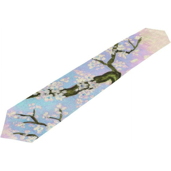 ColourLife Table Runner Amazing Painting Washable Table Cloth Runner for Holiday Home Wedding Table Top Decoration 13x70 Inches