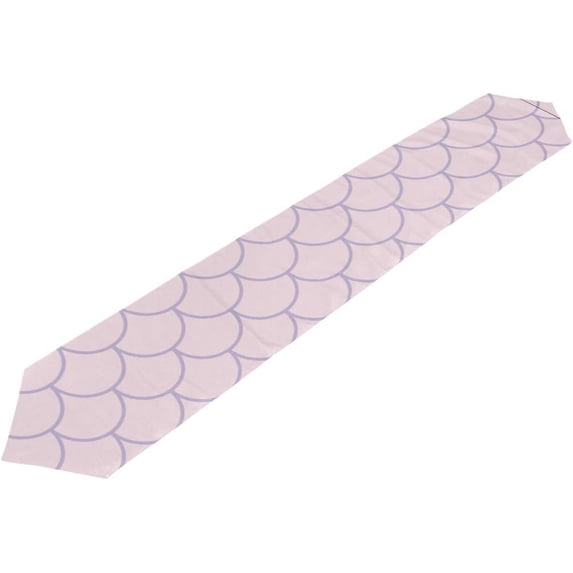ColourLife Table Runner Pink Mermaid Skin Washable Table Cloth Runner for Holiday Home Wedding Table Top Decoration 13x70 Inches