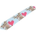 thumbnail image 1 of ColourLife Table Runner Valentine's Day Cute Deer Washable Table Cloth Runner for Holiday Home Wedding Table Top Decoration 13x70 Inches, 1 of 5