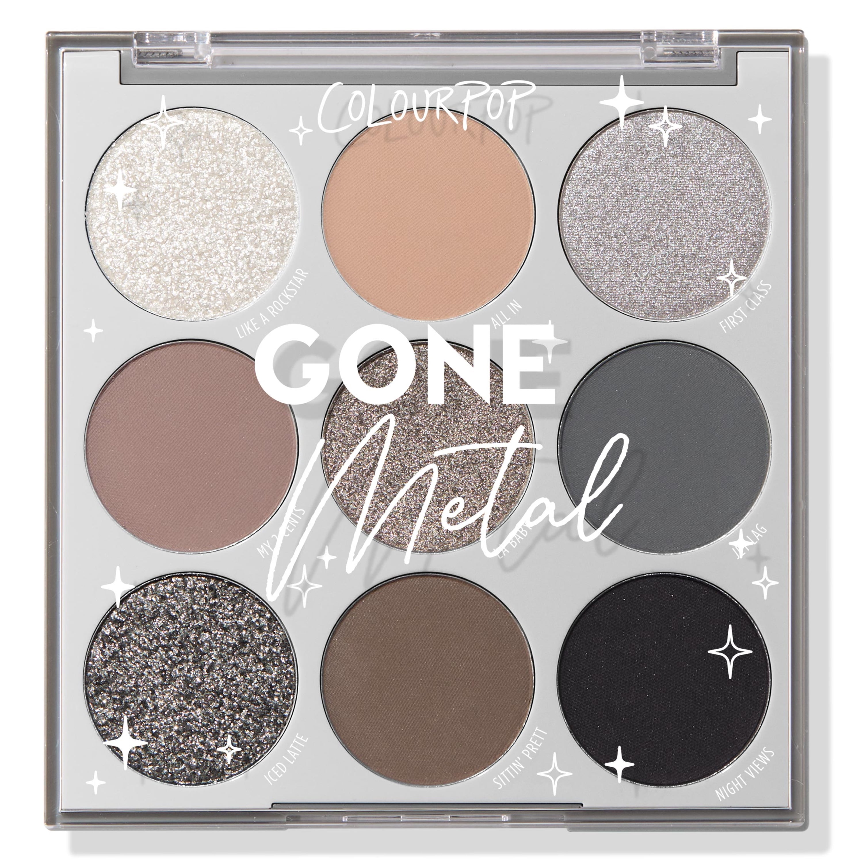 ColourPop 9 Pan Pressed Powder Palette, Gone Metal