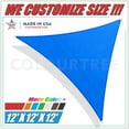 thumbnail image 1 of ColourTree 12' x 12' x 12' Blue Sun Shade Sail Canopy  Triangle - Commercial Standard Heavy Duty - 190 GSM - 3 Years Warranty, 1 of 6