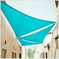 thumbnail image 1 of ColourTree 12' x 12' x 12' Turquoise Triangle Sun Shade Sail Canopy Mesh Fabric UV Block - Commercial Heavy Duty - 190 GSM - 3 Years Warranty ( We Make Custom Size ), 1 of 8