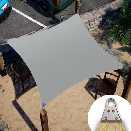 ColourTree 12’ x 16’ Grey Rectangle Shade Sail, Heavy Duty
