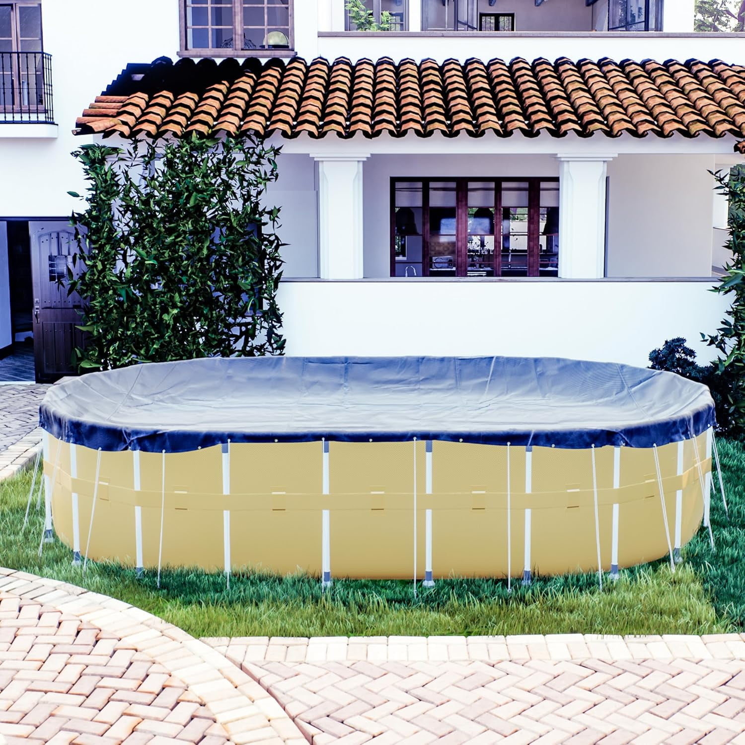 ColourTree 12' x 20' Oval Winter Swimming Pool Cover Waterproof Tarps
