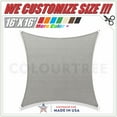 thumbnail image 1 of ColourTree 16' X 16' Grey Square Sun Shade Sail Canopy - Commercial Standard Heavy Duty - 190 GSM - 3 Years Warranty, 1 of 6