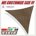 thumbnail image 1 of ColourTree 16' x 16' x 16' Sun Shade Sail Canopy ?Triangle Brown - Commercial Standard Heavy Duty - 160 GSM - 4 Years Warranty, 1 of 6
