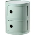 thumbnail image 1 of ColourTree 2 Tier Grass Green Round Nightstand with Drawers,Small Bedside Table with Storage,Round Storage Cabinet with Sliding Door,Modern End Table Side Table, 1 of 8