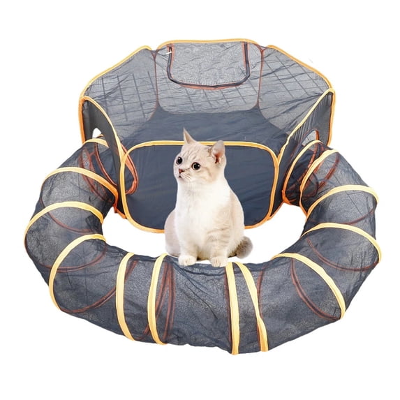 ColourTree 2-in-1 Tent Portable Playpen Enclosures with Tunnel for Cat Dog