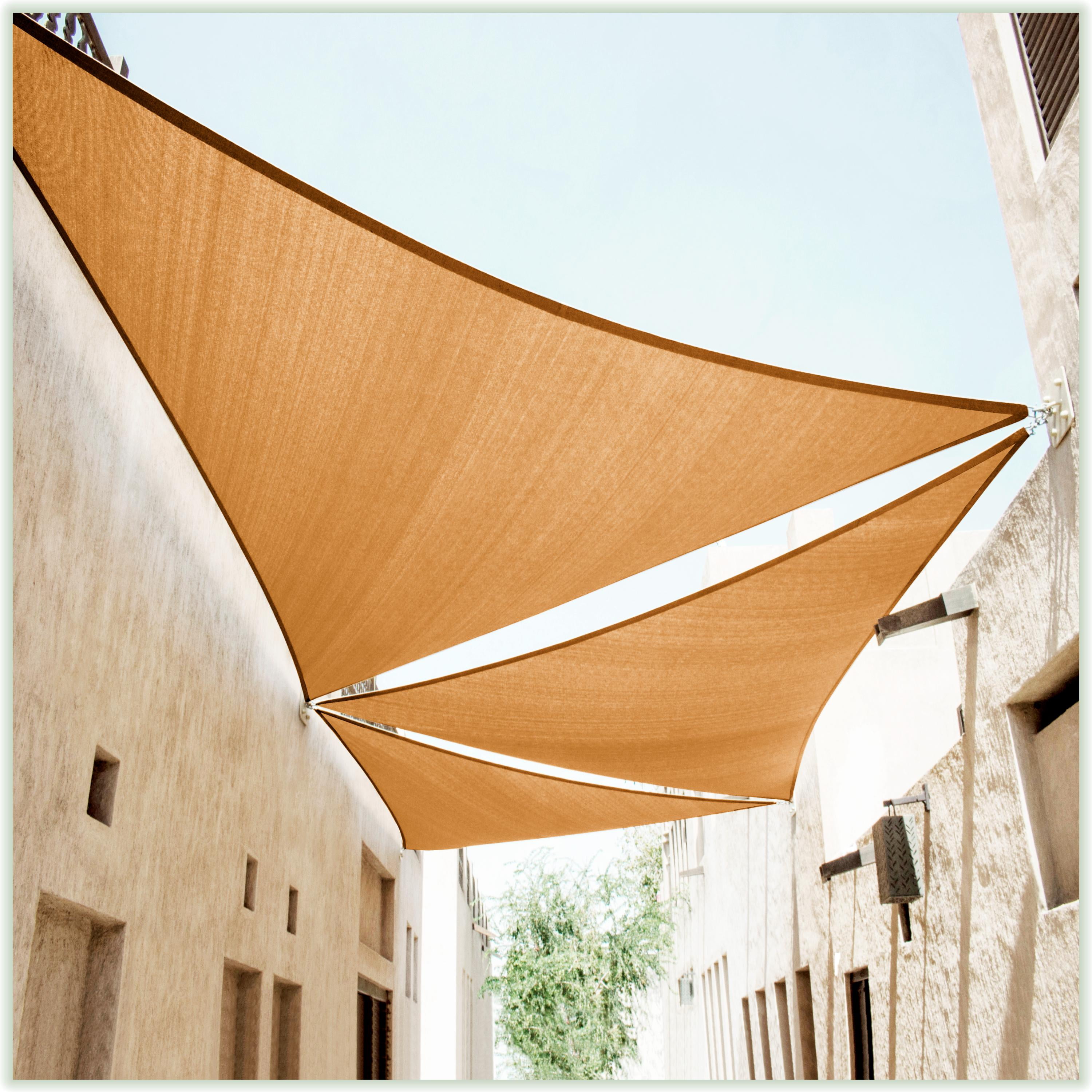 ColourTree 23' x 23' x 23' Sand Triangle Sun Shade Sail Canopy