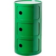 thumbnail image 1 of ColourTree 3 Tier Green Round Nightstand with Drawers,Small Bedside Table with Storage,Round Storage Cabinet with Sliding Door,Modern End Table Side Table, 1 of 8