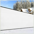 thumbnail image 1 of ColourTree 3' x 21' White Fence Privacy Screen Windscreen Cover Shade Fabric Cloth, 90% Visibility Blockage, with Grommets, Heavy Duty Commercial Grade, Zip Ties Included - (We Make Custom Size), 1 of 9