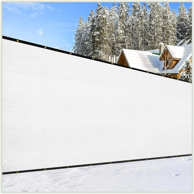 ColourTree 3' x 9' White Fence Privacy Screen Windscreen Cover Shade Fabric Cloth, 90% Visibility Blockage, with Grommets, Heavy Duty Commercial Grade, Zip Ties Included - (We Make Custom Size)