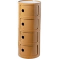 thumbnail image 1 of ColourTree 4 Tier Yellow Round Nightstand with Drawers,Small Bedside Table with Storage,Round Storage Cabinet with Sliding Door,Modern End Table Side Table, 1 of 8