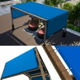 thumbnail image 1 of ColourTree 4' W x 9' L Blue Pergola Sun Shade Canopy Replacement Cover, Commercial Grade 260 GSM Cloth for Outdoor Patio, Includes Stainless Steel Weighted Rods (We Make Custom Size), 1 of 8