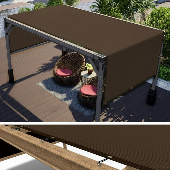 ColourTree 4' x 6' Brown Pergola Sun Shade Canopy Replacement Cover UPF50, Commercial Grade 260 GSM Cloth for Outdoor Patio, Garden, Deck, Backyard (We Make Custom Size)
