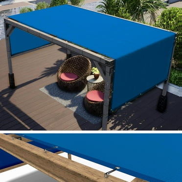 ColourTree 4' x 7' Blue Pergola Sun Shade Canopy Replacement Cover UPF50, Commercial Grade 260 GSM Cloth for Outdoor Patio, Garden, Deck, Backyard (We Make Custom Size)
