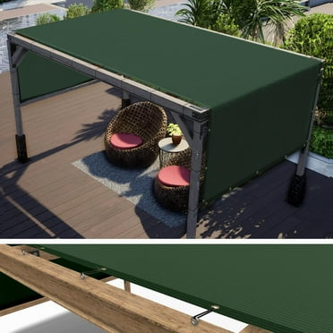 ColourTree 4' x 7' Green Pergola Sun Shade Canopy Replacement Cover UPF50, Commercial Grade 260 GSM Cloth for Outdoor Patio, Garden, Deck, Backyard (We Make Custom Size)
