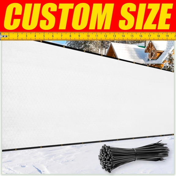ColourTree 4' x 77' White Fence Privacy Screen Windscreen Cover Shade Fabric Cloth, 90% Visibility Blockage, with Grommets, Heavy Duty Commercial Grade, Zip Ties Included - (We Make Custom Size)